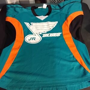 Teal and Orange JR Blues Hockey Jersey